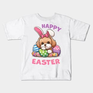 Maltipoo Easter Bunny Kids T-Shirt